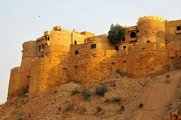 Remparts, towers and fortifications of Jaisalmer, Rajasthan, India, Asia