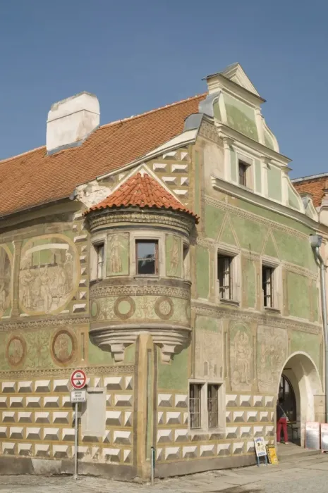 Framed Print : Renaissance building at Zachariase z Hradce Square, Telc, Jihlava Region Framed Print : Renaissance building at Zachariase z Hradce Square, Telc, Jihlava Region