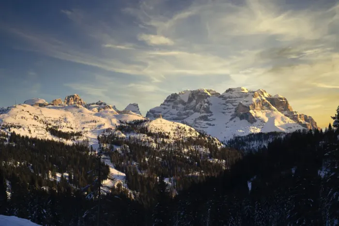 Framed Print : Rendena Valley, Brenta mountain range at sunset in winter, Trentino, Dolomites, Italy Framed Print : Rendena Valley, Brenta mountain range at sunset in winter, Trentino, Dolomites, Italy