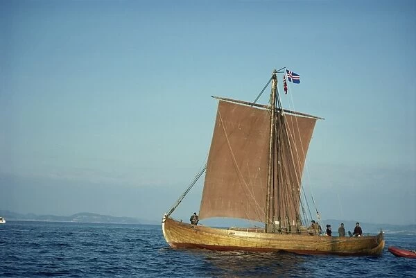 Replica of the Knarr Viking ship near Trondheim, Norway, Scandinavia, Europe