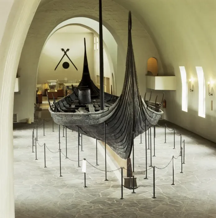 Framed Print : Replica of a Viking ship