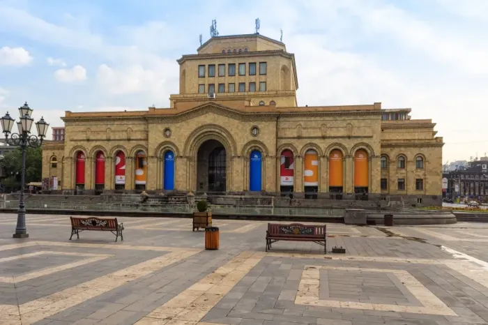 Framed Print : Republic Square in the morning, Yerevan, Armenia, Caucasus, Asia Framed Print : Republic Square in the morning, Yerevan, Armenia, Caucasus, Asia