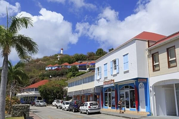 Republic Street in Gustavia, St. Barthelemy (St. Barts), Leeward Islands, West Indies, Caribbean, Central America