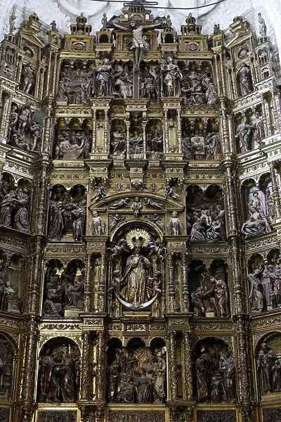 Reredos, Iglesia de Santa Maria de Coronada, Medina Sidonia, Andalucia, Spain, Europe