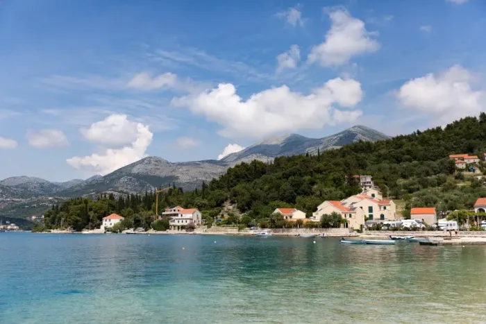 Framed Print : The resort of Slano on the Dalmatian Coast, Croatia, Europe Framed Print : The resort of Slano on the Dalmatian Coast, Croatia, Europe