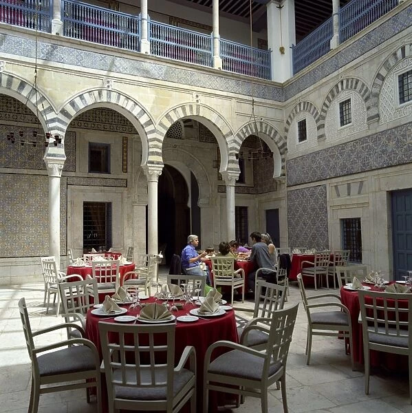Restaurant inside the Medina, Tunis, Tunisia, North Africa, Africa