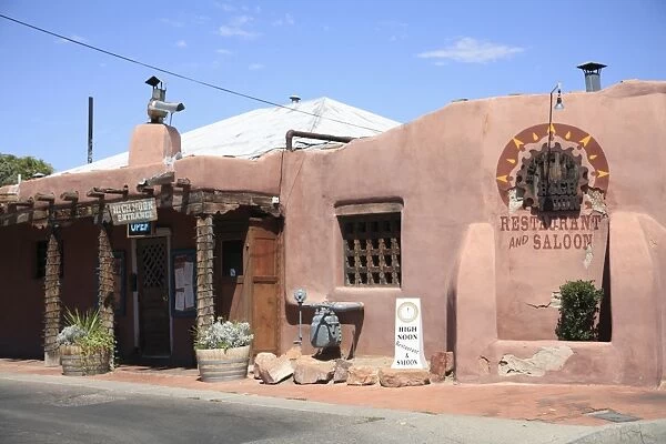 Restaurant and saloon, adobe architecture, Old Town, Albuquerque, New Mexico