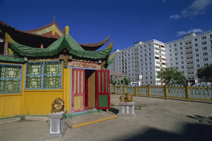 Framed Print : Restaurant style pagoda, city centre, Ulan Bator, Tov, Mongolia, Central Asia, Asia Framed Print : Restaurant style pagoda, city centre, Ulan Bator, Tov, Mongolia, Central Asia, Asia