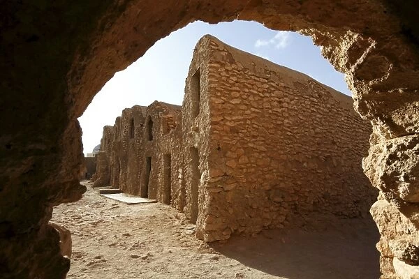 Restored former Berber granary with a maze of granary niches known as ghorfas