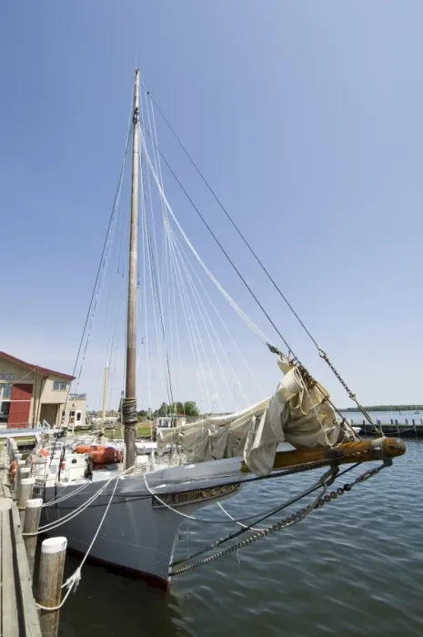 Framed Print : Restored historic Skipjack sailing boat Framed Print : Restored historic Skipjack sailing boat