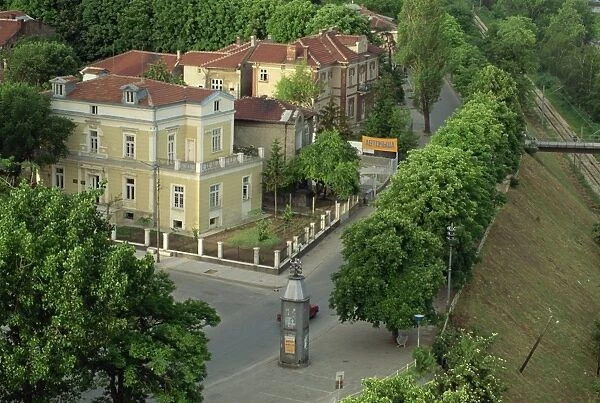 Restored houses in former merchants quarter by the Danube, Ruse, Bulgaria, Europe