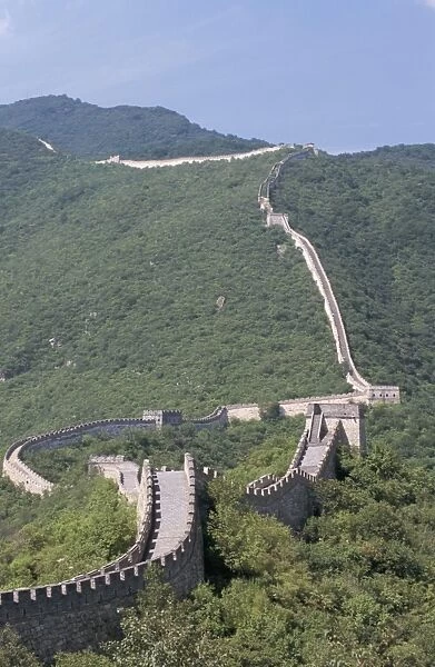 Restored section of the Great Wall, UNESCO World Heritage Site, Mutianyua