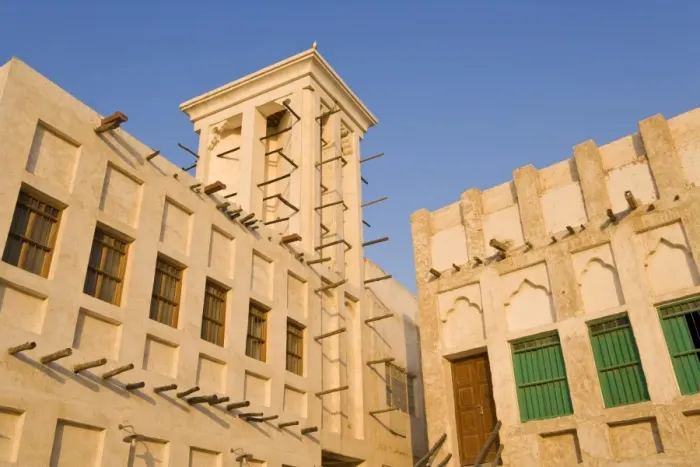 Framed Print : The restored Souq Waqif with mud rendered shops Framed Print : The restored Souq Waqif with mud rendered shops