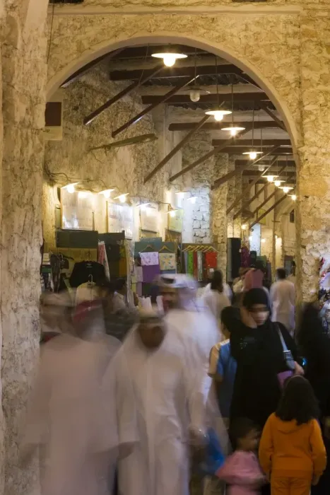 Framed Print : The restored Souq Waqif with mud rendered shops Framed Print : The restored Souq Waqif with mud rendered shops