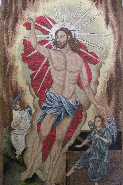 Framed Print : Resurrection of Christ, Entreves, Aosta Valley, Italy, Europe Framed Print : Resurrection of Christ, Entreves, Aosta Valley, Italy, Europe