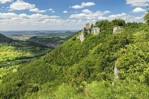 Reussenstein, Castle, Neidlinger Tal Valley, Swabian Alps, Baden-Wurttemberg, Germany