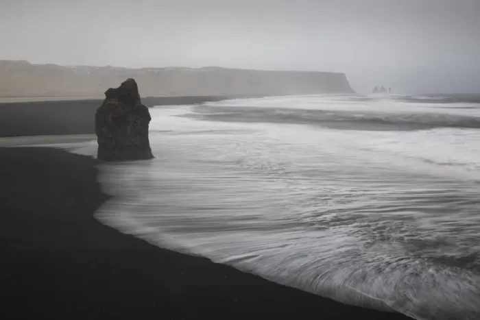 Framed Print : Reynisdrangar basalt rock columns and black sand beach in Vik, Iceland, Polar Regions Framed Print : Reynisdrangar basalt rock columns and black sand beach in Vik, Iceland, Polar Regions
