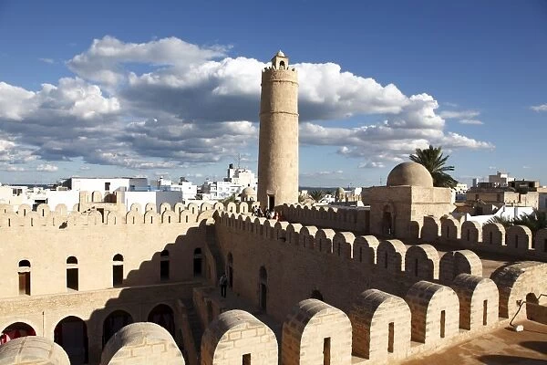Ribat, monastic fortress viewed from the roof, Medina, Sousse, Tunisia