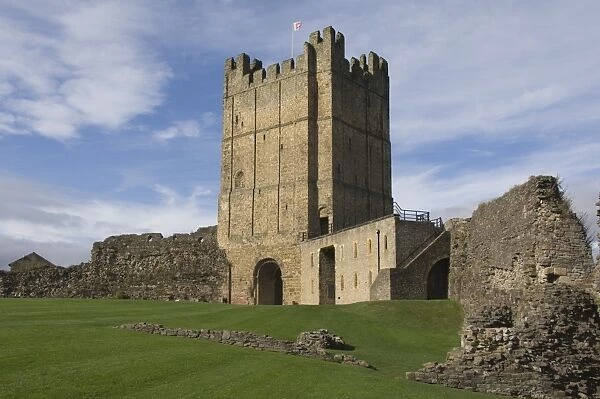 Richmond Castle dating from the 11th century, North Yorkshire, England