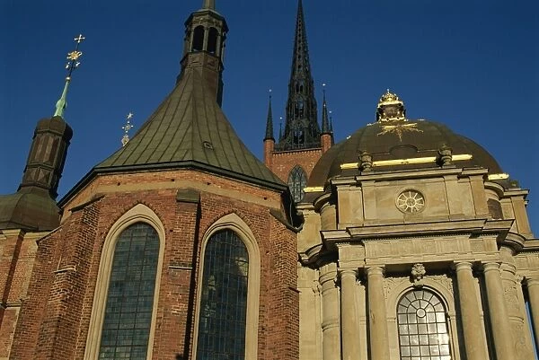Riddarholmen church, dating from the 13th century, the burial place for Swedish monarchs