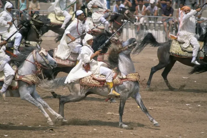 Framed Print : Riders in the Fantasia pour le moussen de Moulay Abdallah Framed Print : Riders in the Fantasia pour le moussen de Moulay Abdallah
