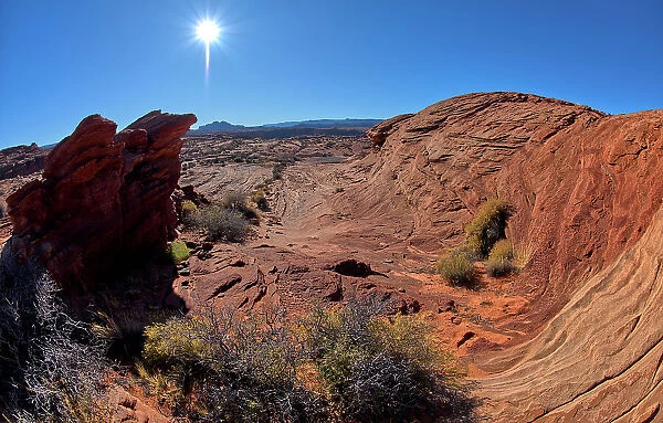 A ridge of sandstone near the Spur Canyon at Horseshoe Bend, Arizona, United States of America, North America