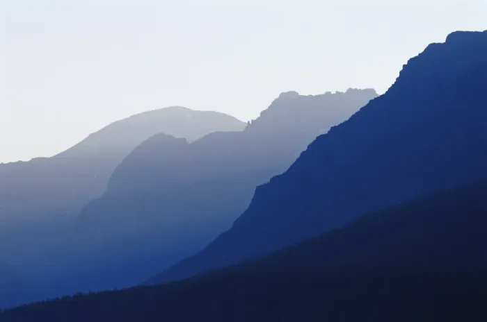 Framed Print : Ridges at Bowman Lake at dawn Framed Print : Ridges at Bowman Lake at dawn