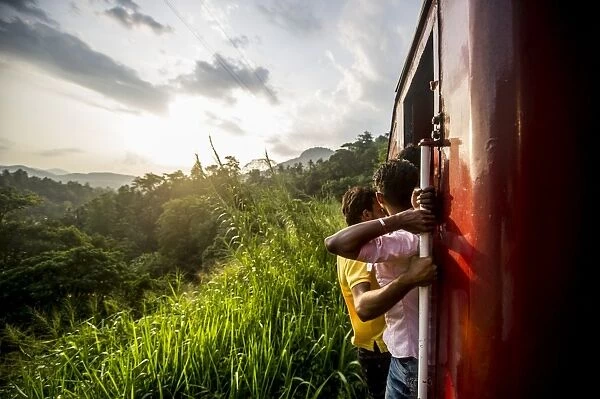 Riding the train in Sri Lanka, Asia