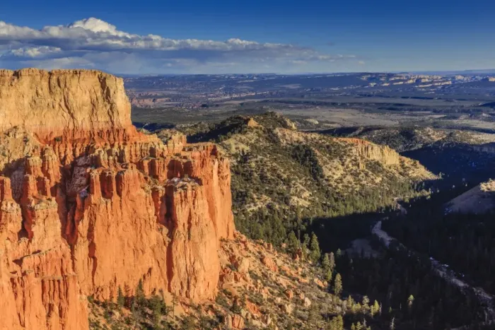 Framed Print : Rim cliffs and hoodoos lit by late afternoon sun with distant view in winter, Paria View, Bryce Canyon National Park, Utah, United States of America, North America Framed Print : Rim cliffs and hoodoos lit by late afternoon sun with distant view in winter, Paria View, Bryce Canyon National Park, Utah, United States of America, North America