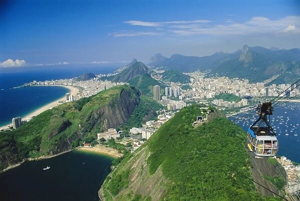 Rio and the Copacabana Beach from Pao de Acucar (Sugar Loaf), Rio de Janeiro, Brazil