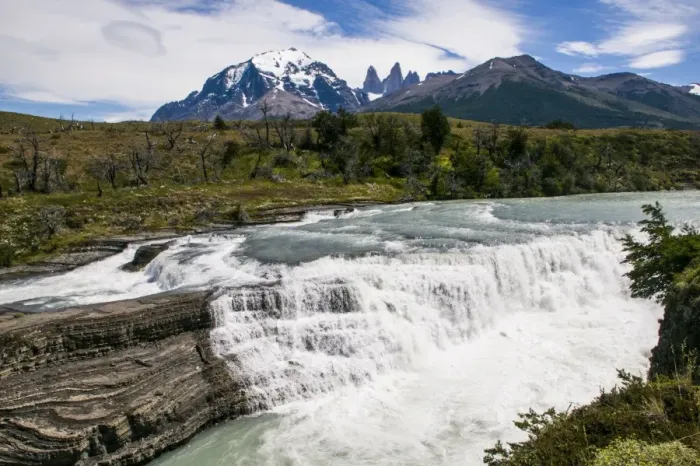 Framed Print : Rio Paine waterfalls in the Torres del Paine National Park, Patagonia, Chile, South America Framed Print : Rio Paine waterfalls in the Torres del Paine National Park, Patagonia, Chile, South America