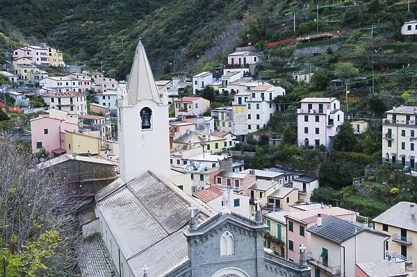 Riomaggiore Church, village of Riomaggiore, Cinque Terre, UNESCO World Heritage Site