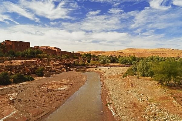 River, Ait-Benhaddou, Morocco, North Africa, Africa