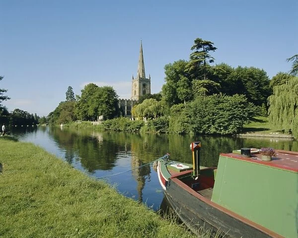 River Avon and Holy Trinity church, Stratford-upon-Avon, Warwickshire, England