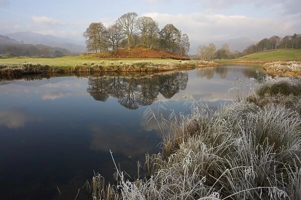 River Brathay in winter, near Elterwater, Lake District, Cumbria, England