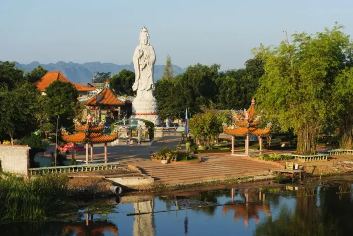 Framed Print : River Kwai and Kuang Im Chapel Buddhist temple, Kanchanaburi, Thailand, Southeast Asia Framed Print : River Kwai and Kuang Im Chapel Buddhist temple, Kanchanaburi, Thailand, Southeast Asia