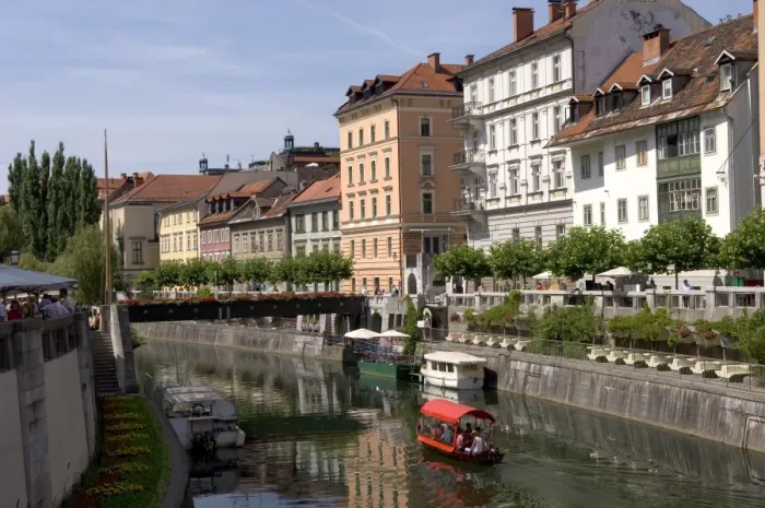 Framed Print : River Ljubljanica Framed Print : River Ljubljanica