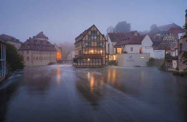 The River Regnitz, Bamberg, Bavaria, Germany, Europe