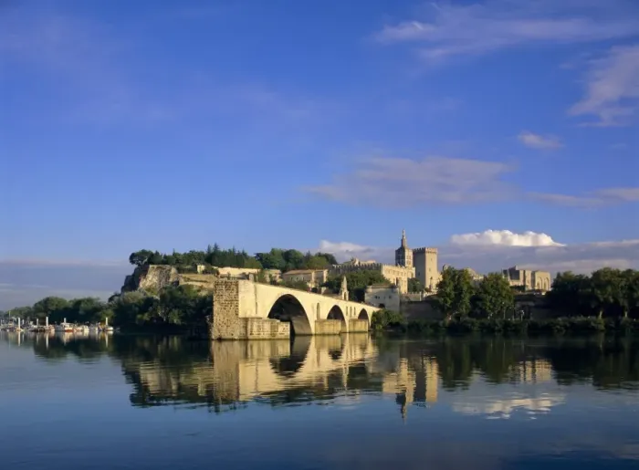 Framed Print : River Rhone, bridge and Papal Palace, Avignon, Provence, France, Europe Framed Print : River Rhone, bridge and Papal Palace, Avignon, Provence, France, Europe