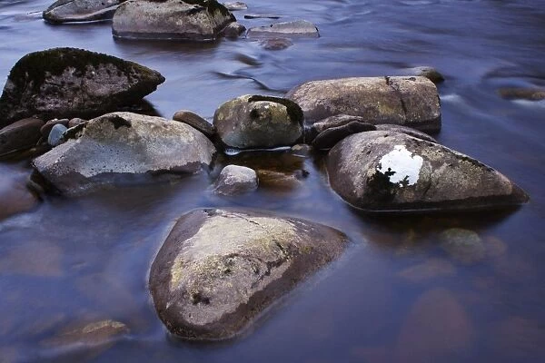 River Stones, Knaik Water, Perthshire, Scotland, United Kingdom, Europe