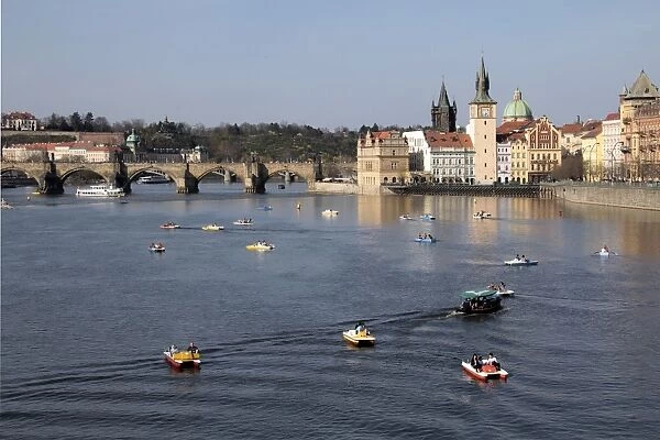 River Vltava, Old Town, Prague, Czech Republic, Europe