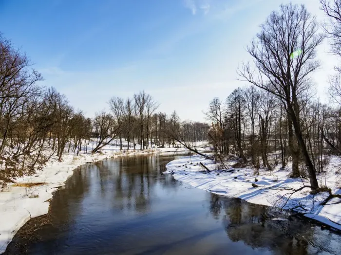 Framed Print : River Wieprz at winter time, elevated view, Serniki, Lublin Voivodeship, Poland, Europe Framed Print : River Wieprz at winter time, elevated view, Serniki, Lublin Voivodeship, Poland, Europe