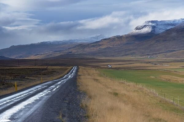 Road 711 in Vatsnes Peninsula, not far from Blonduos, in the north of Iceland