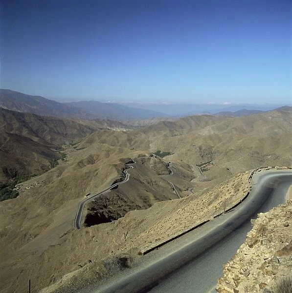 Road through the High Atlas Mountains