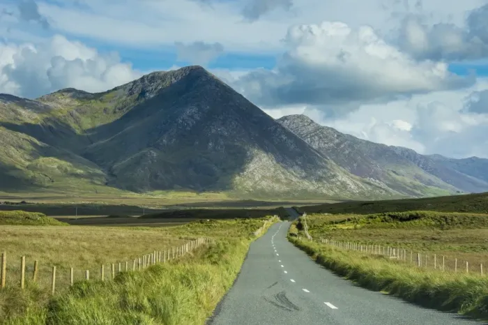 Framed Print : Road leading through the Connemara National Park, County Galway, Connacht, Republic of Ireland Framed Print : Road leading through the Connemara National Park, County Galway, Connacht, Republic of Ireland