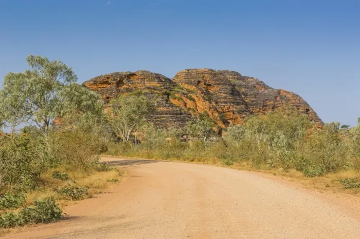 Framed Print : Road leading to the Purnululu National Park, UNESCO World Heritage Site, Bungle Bungle mountain range, Western Australia, Australia, Pacific