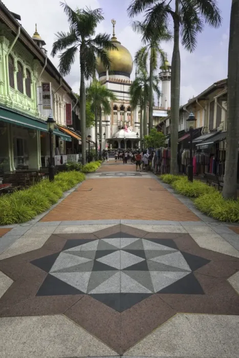 Framed Print : Road leading to the Sultan Mosque in the Arab Quarter, Singapore, Southeast Asia, Asia Framed Print : Road leading to the Sultan Mosque in the Arab Quarter, Singapore, Southeast Asia, Asia