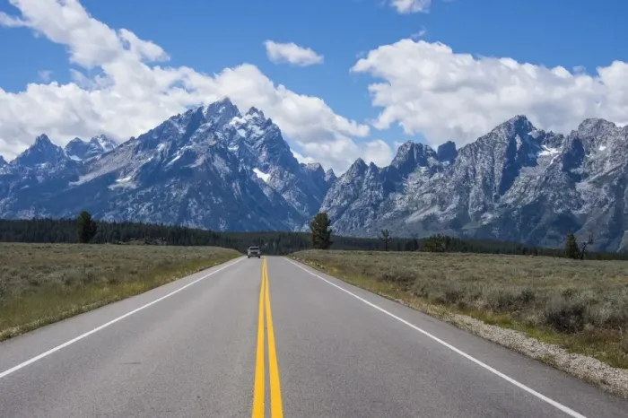 Framed Print : Road leading in the Teton range in the Grand Teton National Park, Wyoming, United States of America, North America Framed Print : Road leading in the Teton range in the Grand Teton National Park, Wyoming, United States of America, North America