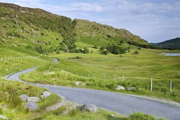 Road near Blea Tarn, Lake District National Park, Cumbria, England, United Kingdom, Europe