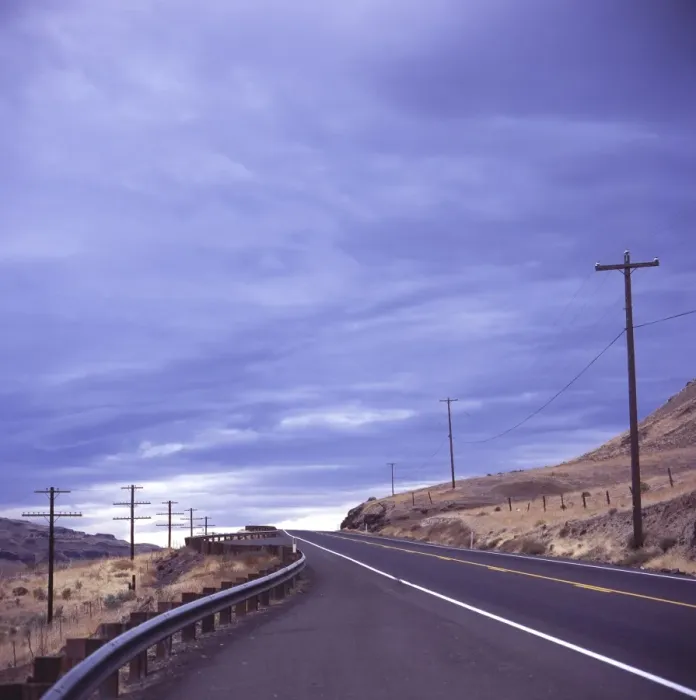 Framed Print : Empty road with power poles on both sides, Eastern Washington State, United States of America Framed Print : Empty road with power poles on both sides, Eastern Washington State, United States of America